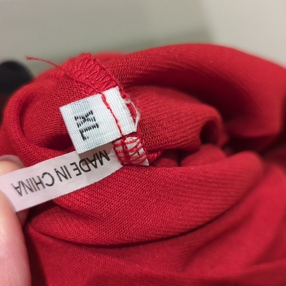 Sheer mesh shirt dress black red embroidered XL women's fairy core academia goth - Picture 10 of 10